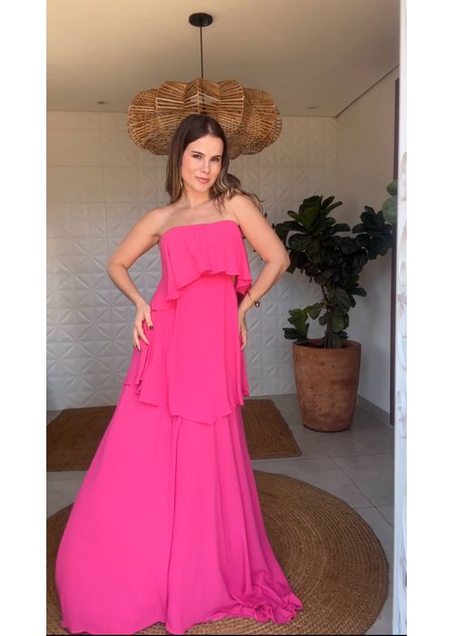 Vestido Tangerina Chiclé Pink - LUCIELENA LARA