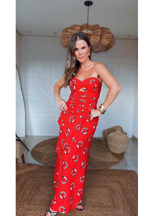 Vestido Longo Tucapoa Estampado - LUCIELENA LARA