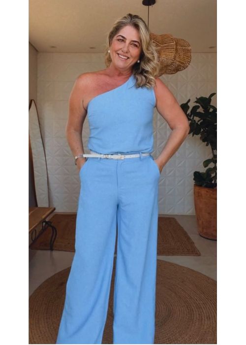 Conjunto Nula Manga Veronica Azul Claro - LUCIELENA LARA
