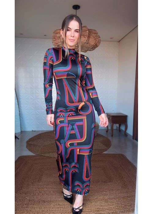 Vestido Golinha Logotuca Estampado - LUCIELENA LARA