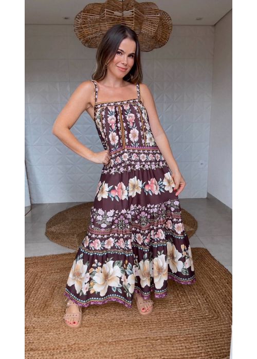 Vestido Cropped Flori Estampado - LUCIELENA LARA