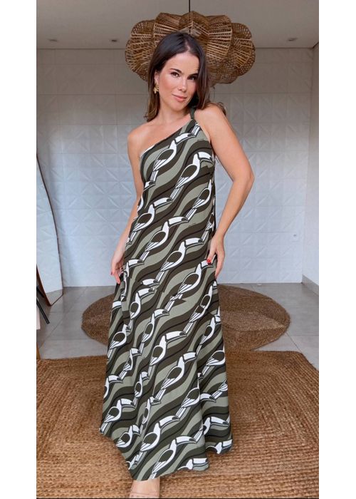 Vestido Ombro Só Tucano Gráfico Estampado - LUCIELENA LARA