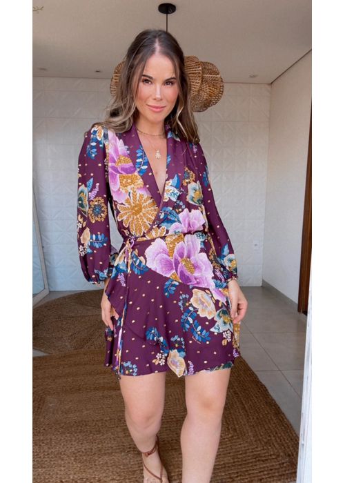 Vestido Curto Jardim Delicado Estampado - LUCIELENA LARA