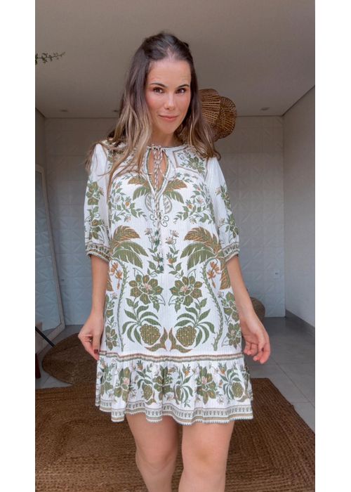 Vestido Curto Mari Estampado - LUCIELENA LARA