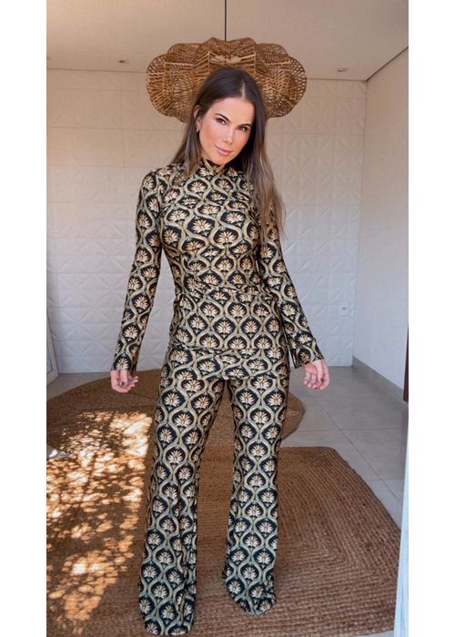 Calça Flare Jóia Boho Estampado - LUCIELENA LARA