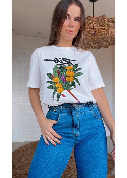 Tshirt Média Rio Arara Estampado - LUCIELENA LARA