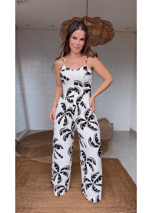 Macacão Coqueirada Estampado - LUCIELENA LARA