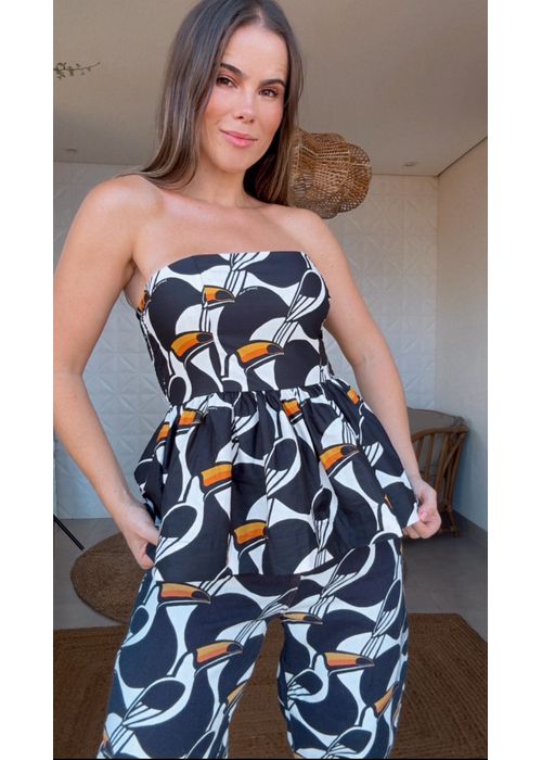 Blusa Copatucano Estampado - LUCIELENA LARA