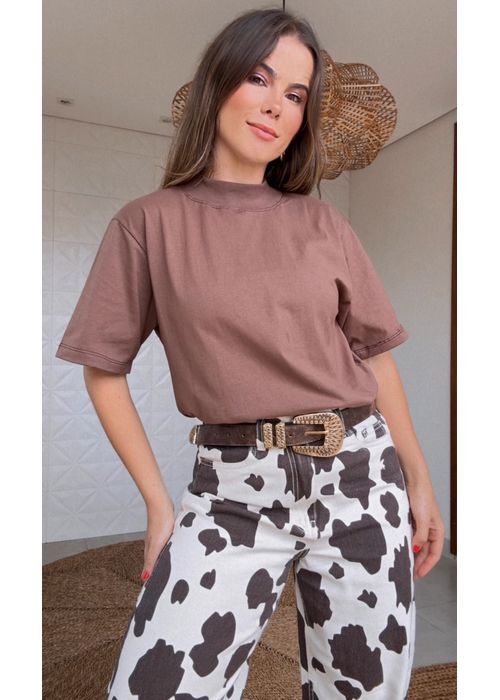 Camiseta Básica Marrom - LUCIELENA LARA