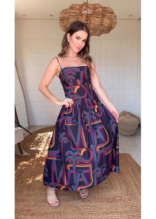 Vestido Logotuca Estampado - LUCIELENA LARA