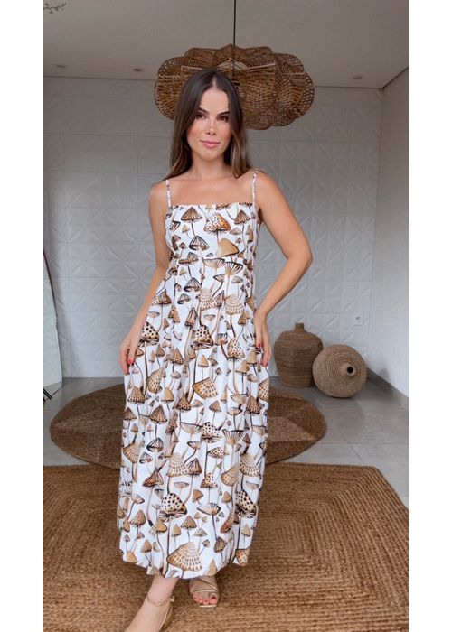 Vestido Cropped Balonê Cogu Estampado - LUCIELENA LARA