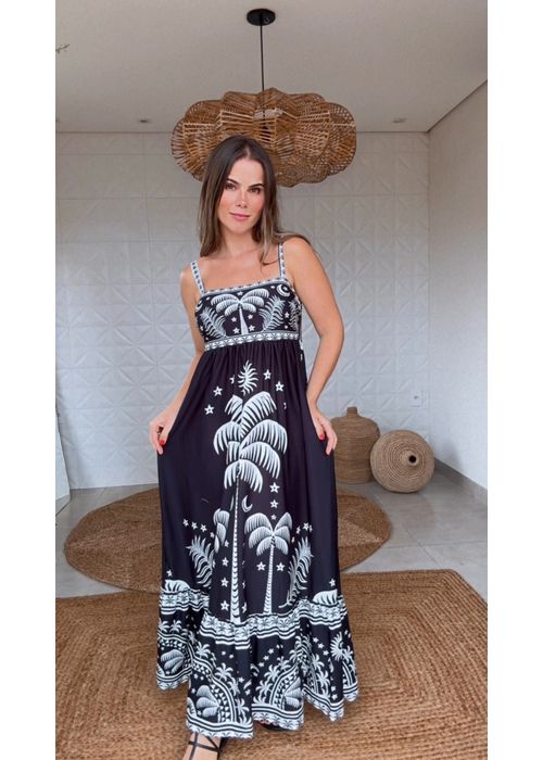 Vestido Cropped Coqueiral Estampado - LUCIELENA LARA