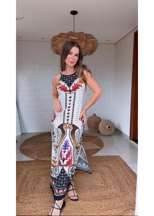 Vestido Midi Tapete De Arara Estampado - LUCIELENA LARA