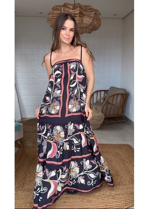 Vestido Cropped Lia Estampado - LUCIELENA LARA