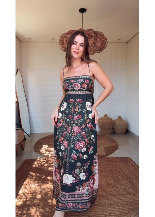 Vestido Cropped Lina Estampado - LUCIELENA LARA