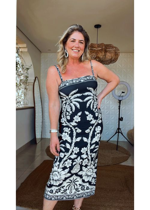 Vestido Midi Guanacaste Estampado - LUCIELENA LARA