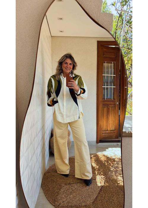 Camisa Cutwork Estampado - LUCIELENA LARA