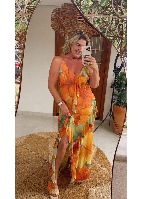 Vestido Tule Thalia Estampado - LUCIELENA LARA