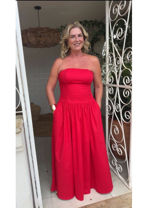 Vestido Geovana Vermelha - LUCIELENA LARA