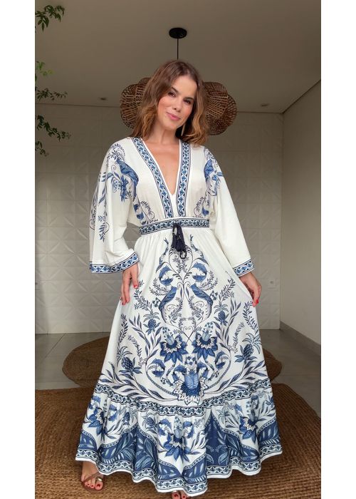 Vestido Midi Nina Estampado - LUCIELENA LARA