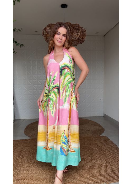 Macacão Coqueirão Estampado - LUCIELENA LARA