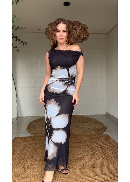 Vestido Tule Maya Estampado - LUCIELENA LARA