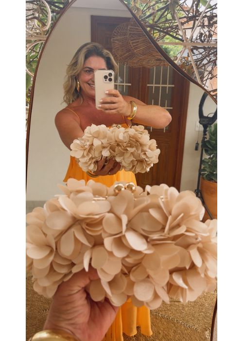 Clutch Petalas Creme - LUCIELENA LARA