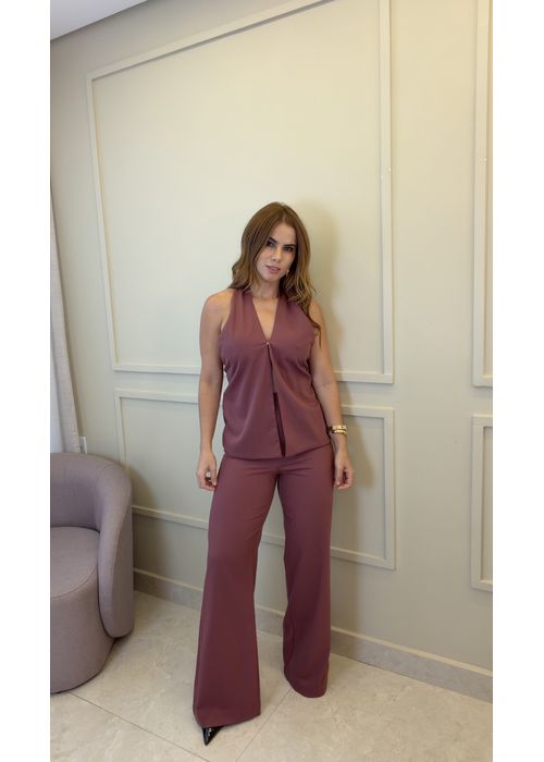 Calça Fabia Vinho - LUCIELENA LARA