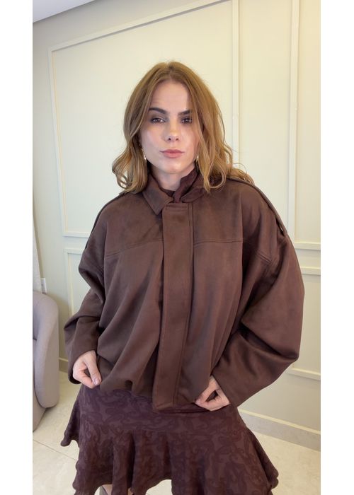 Jaqueta Bomber Carolina Marrom - LUCIELENA LARA