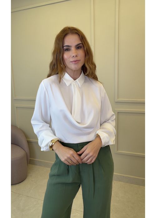 Camisa Antonella Off White - LUCIELENA LARA