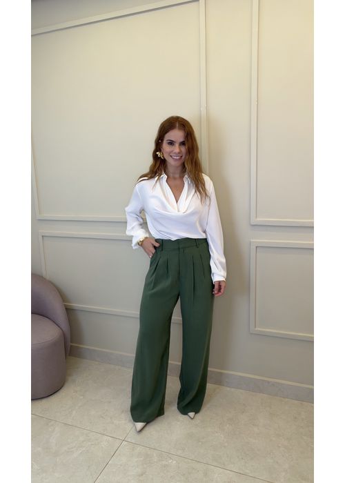 Calça Alfaiataria Verde - LUCIELENA LARA