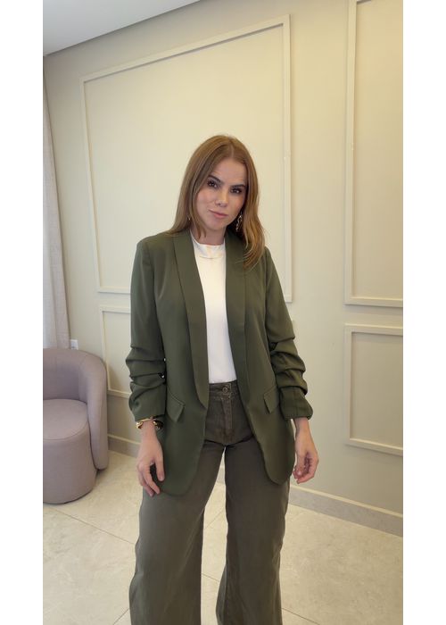 Blazer Jordana Verde Militar - LUCIELENA LARA