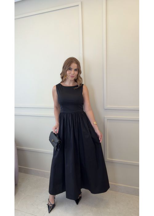 Vestido Longo Sabrina Preto - LUCIELENA LARA