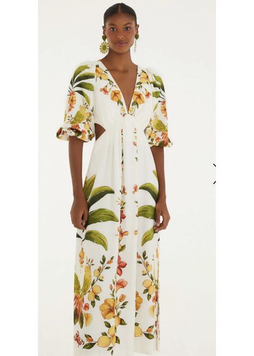 Vestido Longo Bosque Chic Estampado - LUCIELENA LARA