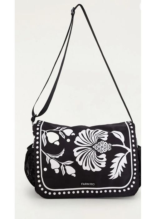 Bolsa Farm Brisa Esporte Sintra Preto Estampado - LUCIELENA LARA