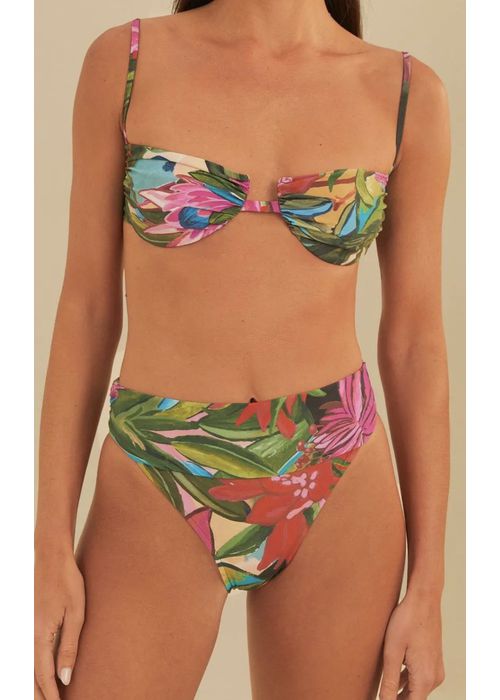 Biquini Meia Taça Jardim De Sonho Estampado - LUCIELENA LARA