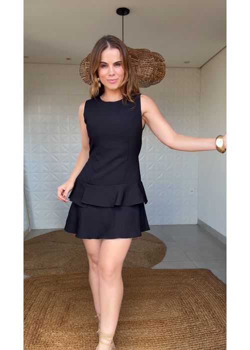 Vestido Curto Rita Preto - LUCIELENA LARA