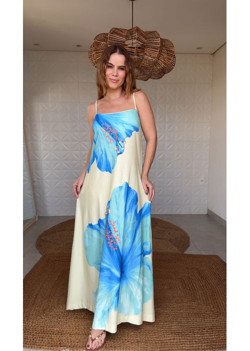 Vestido Midi Vestida De Flor Estampado - LUCIELENA LARA