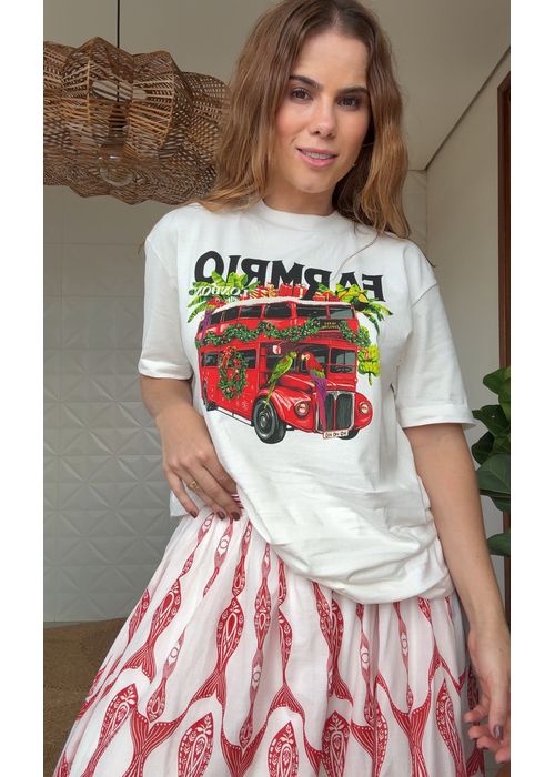 Tshirt Media Onibus Londres Estampado - LUCIELENA LARA