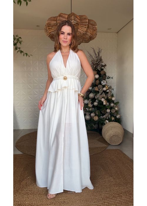 Vestido Flor De Amoreira Branco - LUCIELENA LARA