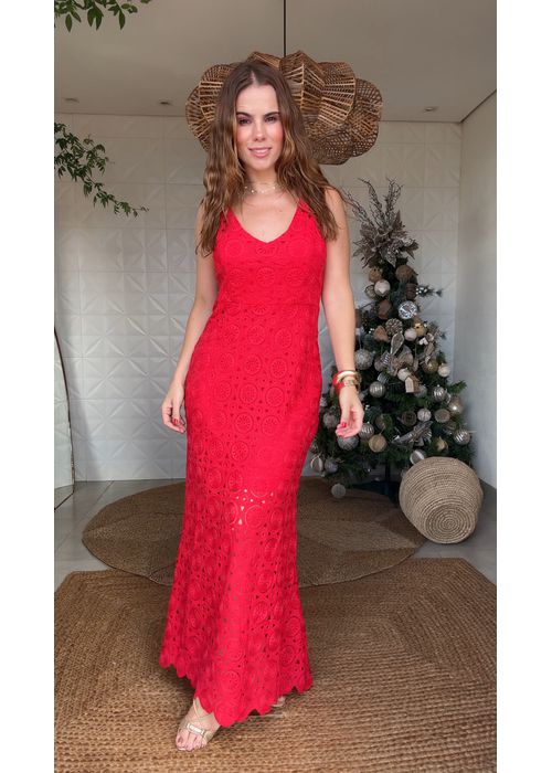 Vestido Longo Sarah Vermelha - LUCIELENA LARA