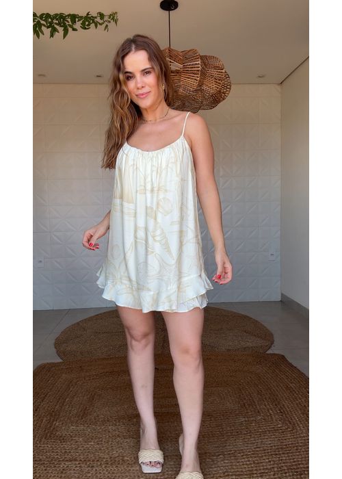 Macaquinho Mar De Ondas Estampado - LUCIELENA LARA