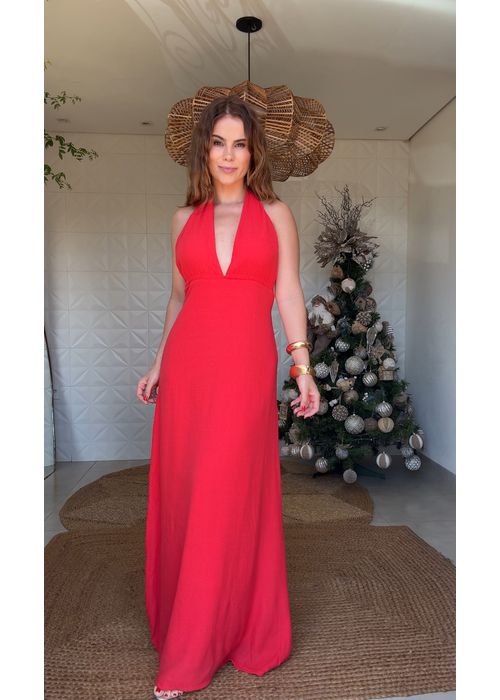 Vestido Frente Única Gule Vermelha - LUCIELENA LARA