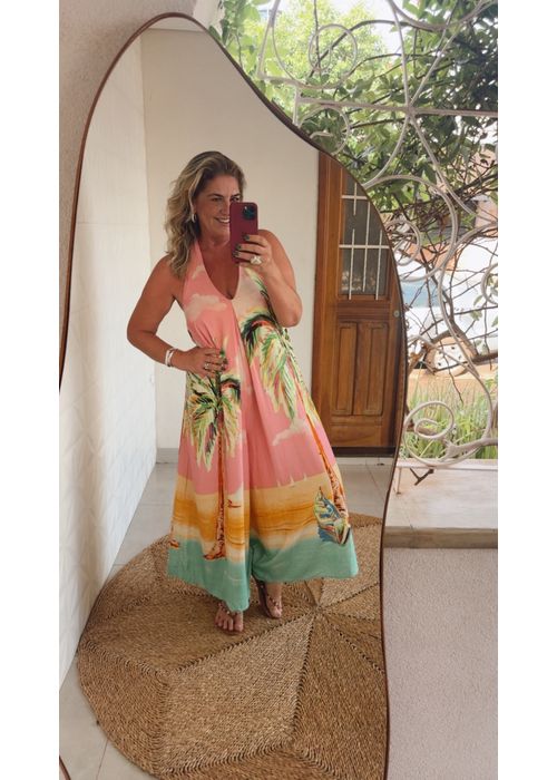 Macacão Coqueirão Estampado - LUCIELENA LARA