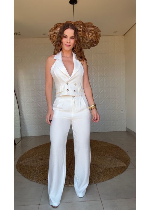 Calça Angelina Branco - LUCIELENA LARA