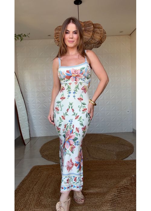 Vestido Midi Brisa Serena Estampado - LUCIELENA LARA