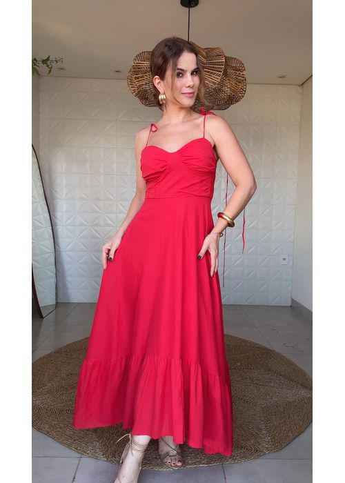 Vestido Longo Vivian Vermelha - LUCIELENA LARA