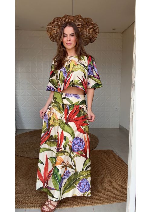 Saia Florarte Estampado - LUCIELENA LARA