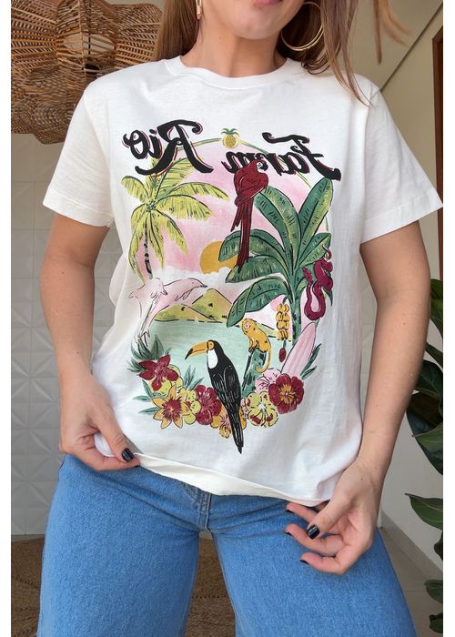 Tshirt Fit Portal Tropical Estampado - LUCIELENA LARA