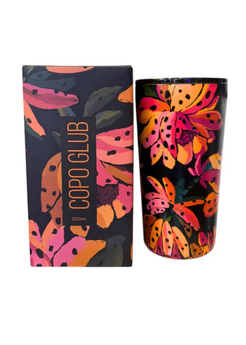 Copo Flor De Banana 500ml Estampado - LUCIELENA LARA